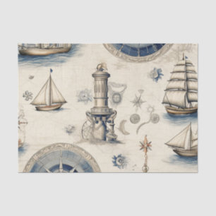 Nautic Vintag Decoupage Ephemera Seidenpapier
