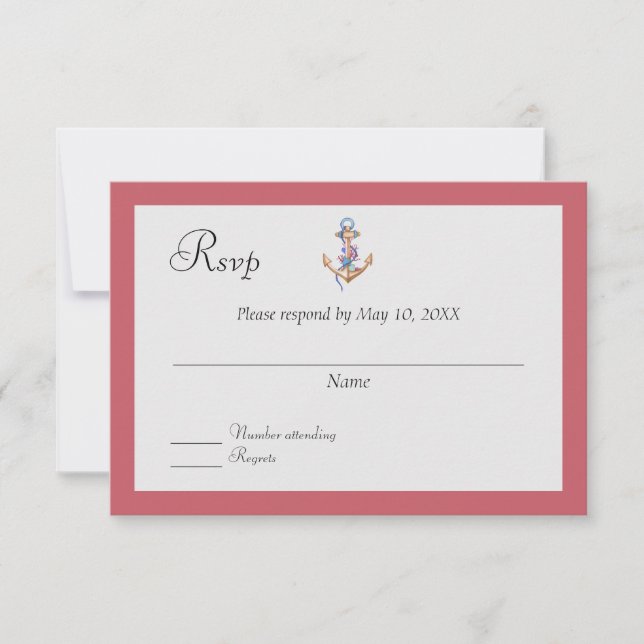 Nautic Wedding RSVP (Vorderseite)
