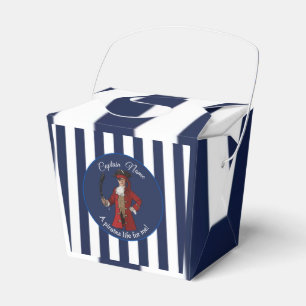 Nautic White Blue Boy Party Pirate Geschenkschachtel
