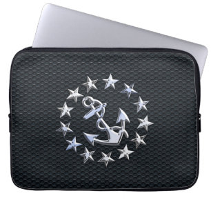 Nautic Yacht Flag Chrome Ensign auf Grille Print Laptopschutzhülle