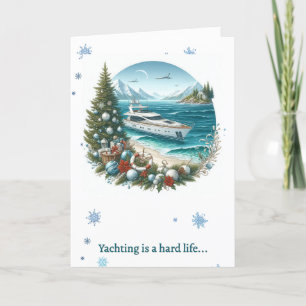Nautic Yacht Life Weihnachtskarte Dankeskarte