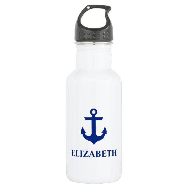 Nautic Your Name Anchor Trinkflasche (Vorderseite)