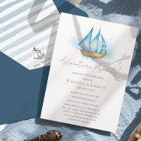 Nautical Adventure erwartet White Baby Shower