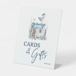 Nautical Ahoy Baby Duschkarten & Geschenke Sockelschild