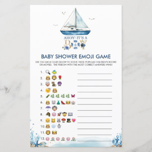 Nautical Ahoy Es ist ein Baby-Dusche Emoji Spiel