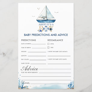 Nautical Ahoy Es ist ein Baby Predictions Ratgeber