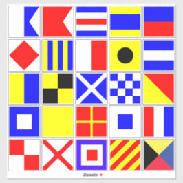 Nautical Alphabet Segelflagge Auto Decks Aufkleber