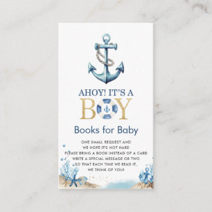 Nautical Anchor Ahoy Es ist ein Boy Books for Baby Begleitkarte
