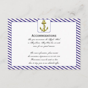 Nautical Anchor auf Blue Wedding Unterkünften Begleitkarte