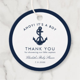 Nautical Anchor Baby Dusche Vielen Dank Geschenkanhänger