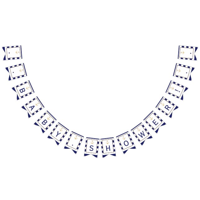 Nautical Anchor Baby Dusche Wimpelkette (Alle)