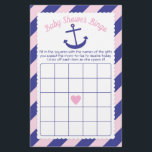 Nautical Anchor Baby Shower Bingo Spiel rosa & Mar Flyer<br><div class="desc">Dieses Design ist in unserem "Nautical Anchor" Babydusche Thema in Rosa und Marineblau. Die Kollektion der Koordinationsprodukte ist in unserem Shop, zazzle.com/doodlelulu*, erhältlich. Kontaktieren Sie uns, wenn Sie dieses Design für ein bestimmtes Produkt verwenden möchten, um Ihr eigenes, einzigartiges Passwort zu erstellen! Vielen Dank, dass Sie ein DoodleLulu von 2....</div>