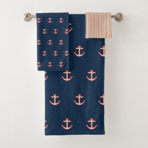 Nautical Anchor Badehandtücher Set Geschenk