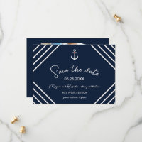 Nautical Anchor Beach Hochzeit Save the Date