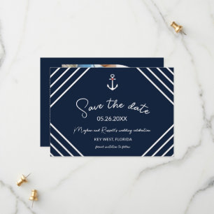 Nautical Anchor Beach Hochzeit Save the Date