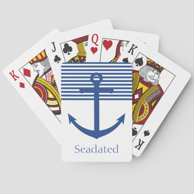 Nautical Anchor Bicycle Play Classic Playing Cards Spielkarten (Rückseite)