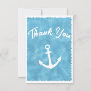 Nautical Anchor Blue Baby Dusche Dankeskarte