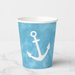 Nautical Anchor Blue Baby Dusche Pappbecher