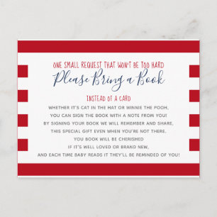 Nautical Anchor bringen eine Babydusche mit Bücher Einladungspostkarte