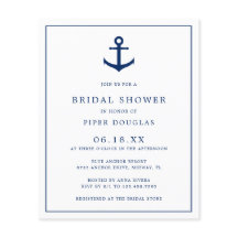 Nautical Anchor Budget Bridal Dusche Einladung
