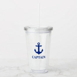 Nautical Anchor Captain Acryltrinkbecher