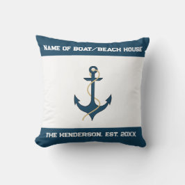 Nautical Anchor Custom Throw Pillow Kissen
