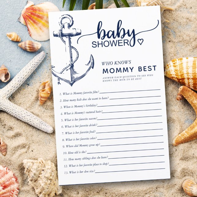 Nautical Anchor, der die Mama Best Baby Shower ken (Von Creator hochgeladen)