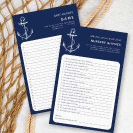 Nautical Anchor Double Side Navy Baby Showspiele