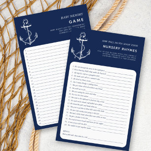 Nautical Anchor Double Side Navy Baby Showspiele