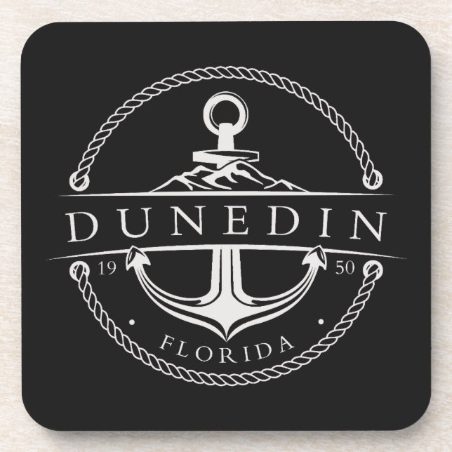 Nautical Anchor Dunedin Florida 1950 Getränkeuntersetzer (Vorderseite)