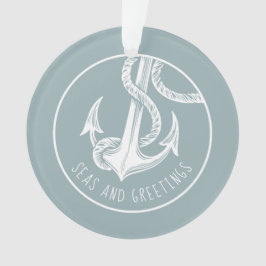 Nautical Anchor Erster Verheirateter Weihnachtssch Ornament