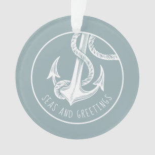 Nautical Anchor Erster Verheirateter Weihnachtssch Ornament