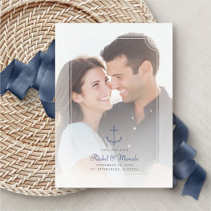 Nautical Anchor Foto Wedding Save the Date