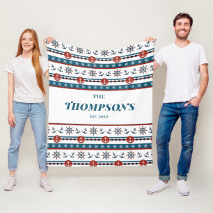 Nautical Anchor Hochzeitstil - Geschenkidee Fleecedecke