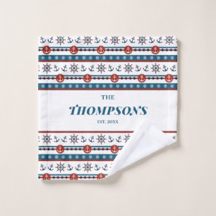 Nautical Anchor Hochzeitstil - Geschenkidee Waschlappen