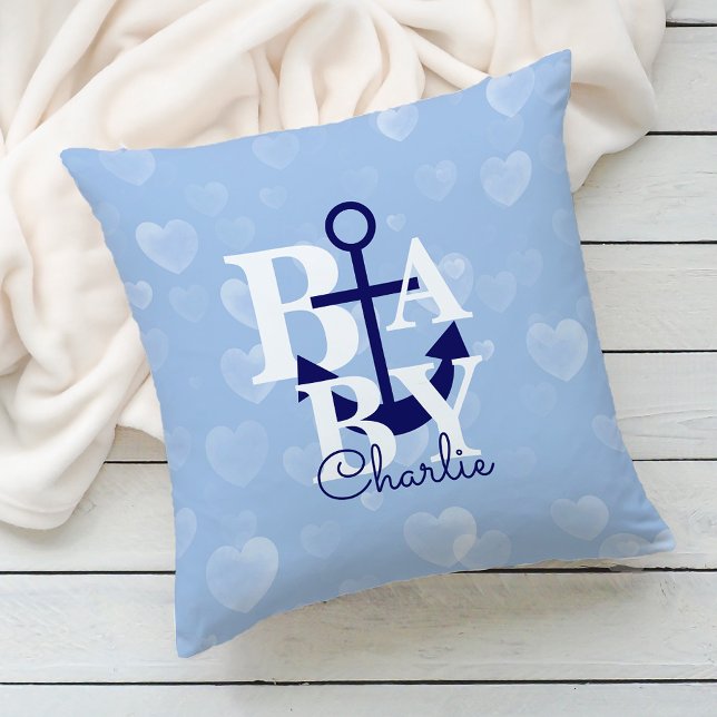 Nautical Anchor Kinderzimmer Decke Navy Blue Kissen (Von Creator hochgeladen)