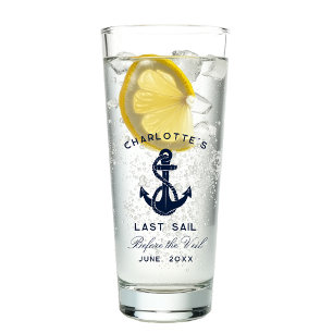 Nautical Anchor Last Sail Before Veil Bachelorette Glas