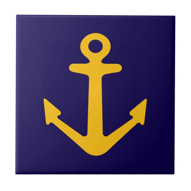 Nautical anchor logo Ceramic Tile Fliese (Vorderseite)