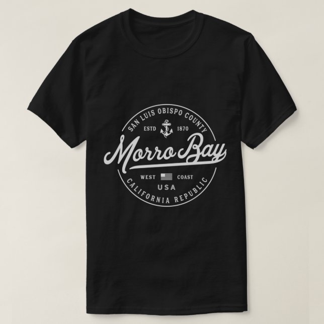 NAUTICAL Anchor Morro Bay California Travel Vacati T-Shirt (Design vorne)