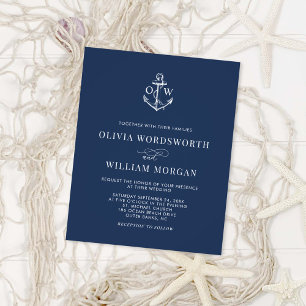 Nautical Anchor Navy Blue Wedite Flyer