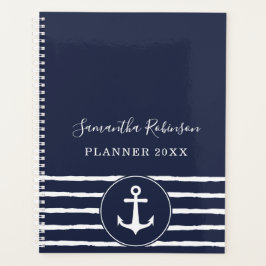 Nautical Anchor Navy Blue White Custom 2024 Planer