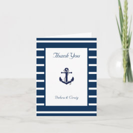 Nautical Anchor, Navy, White Wedding Danke