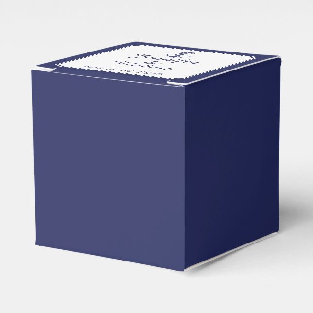 Nautical Anchor on Navy Wedding Geschenkschachtel (Vorderseite)