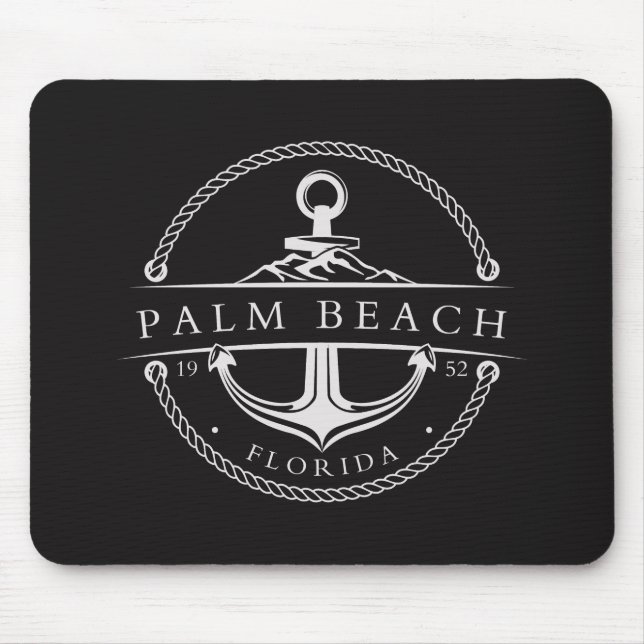 Nautical Anchor Palm Beach Florida 1952 Mousepad (Vorne)