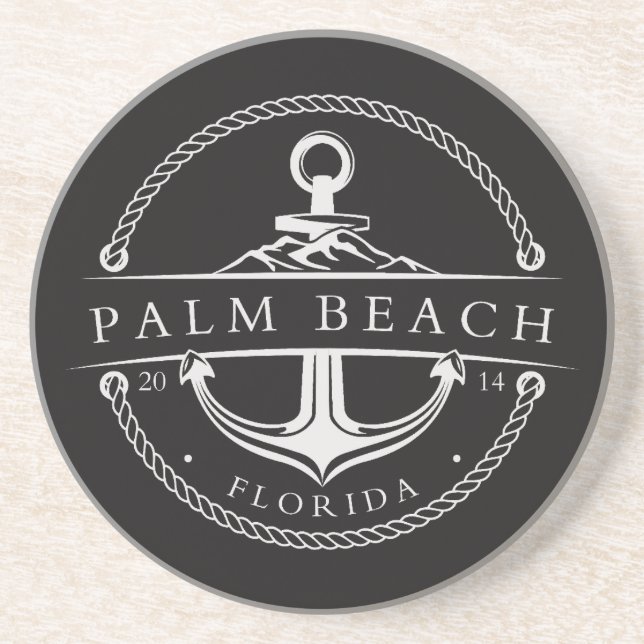 Nautical Anchor Palm Beach Florida 2014 Getränkeuntersetzer (Vorne)