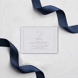 Nautical Anchor Rope Coastal Empfang Hochzeit Begleitkarte