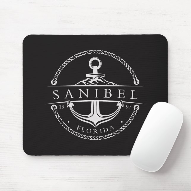 Nautical Anchor Sanibel Florida 1997 Mousepad (Mit Mouse)