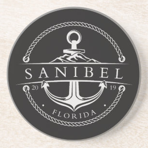 Nautical Anchor Sanibel Florida 2019 Getränkeuntersetzer
