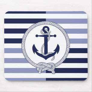 Nautical Anchor/Seaman's Knoten/Customize Name, # Mousepad