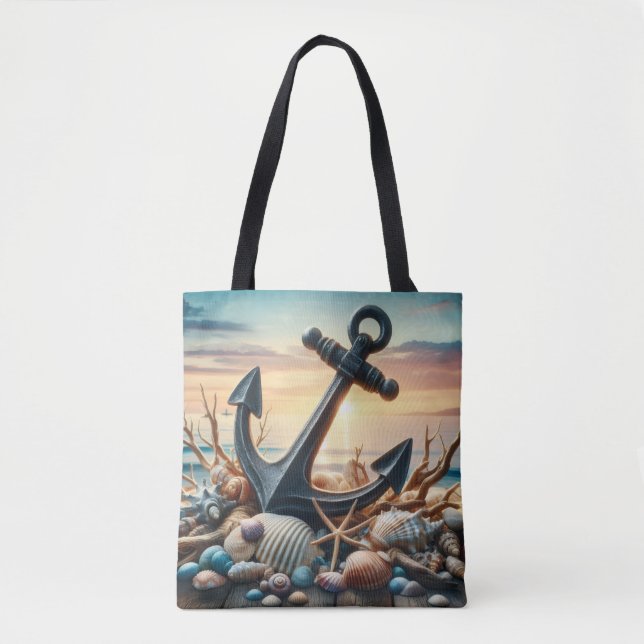 Nautical Anchor Tote Bag  (Vorderseite)